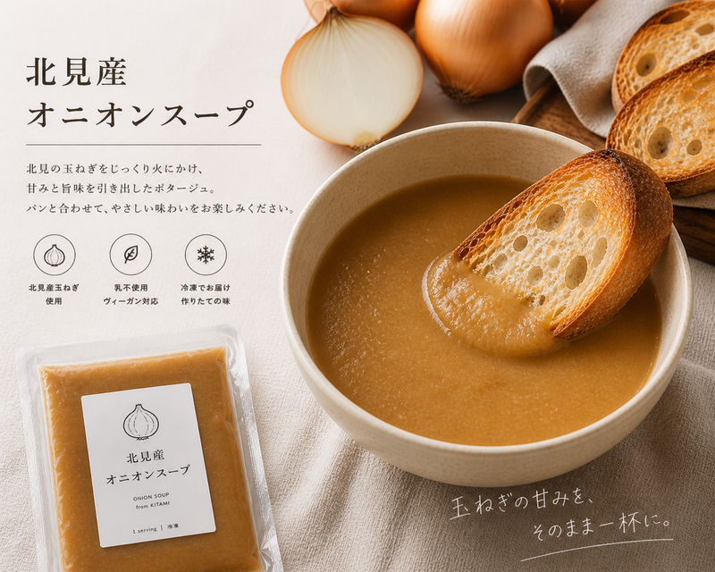 《新発売》北見産オニオンスープ